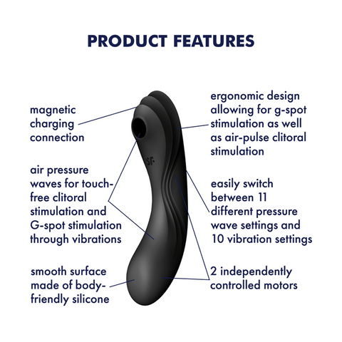 Satisfyer Curvy Trinity 4 Air Pulse Vibrating G Spot Massager - G-Spot Vibrators