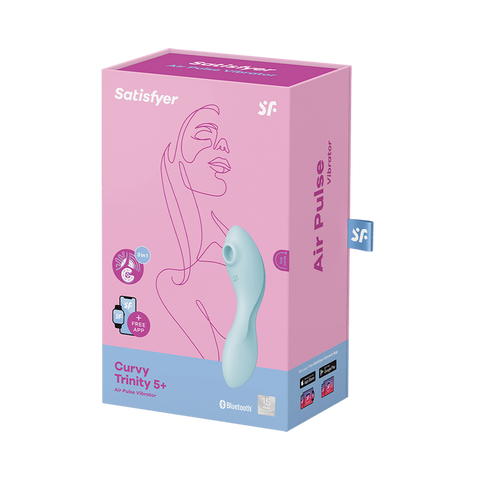 Satisfyer Curvy Trinity 5 Layon Air Pulse App Connected Clitoral Vibrator - G-Spot Vibrators