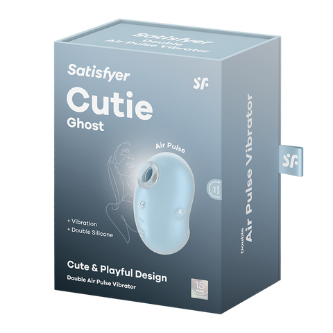 Satisfyer Cutie Ghost Double Air Pulse Clitoral Massager - Clit Ticklers and Pulsators