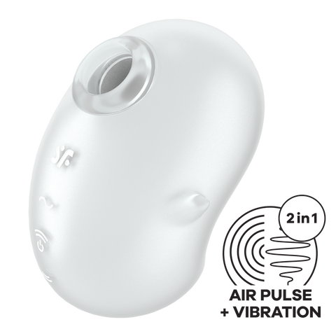 Satisfyer Cutie Ghost Double Air Pulse Clitoral Massager - Clit Ticklers and Pulsators