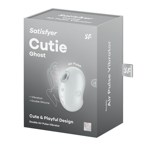 Satisfyer Cutie Ghost Double Air Pulse Clitoral Massager - Clit Ticklers and Pulsators