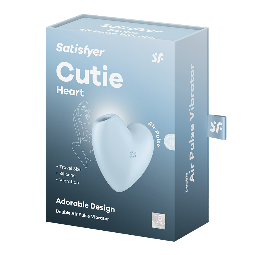 Satisfyer Cutie Heart 12 Functions USB Rechargeable Clitoral Vibrator Clit Ticklers and Pulsators