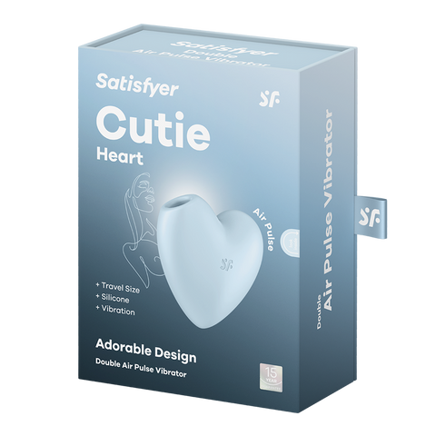 Satisfyer Cutie Heart 12 Functions USB Rechargeable Clitoral Vibrator - Clit Ticklers and Pulsators