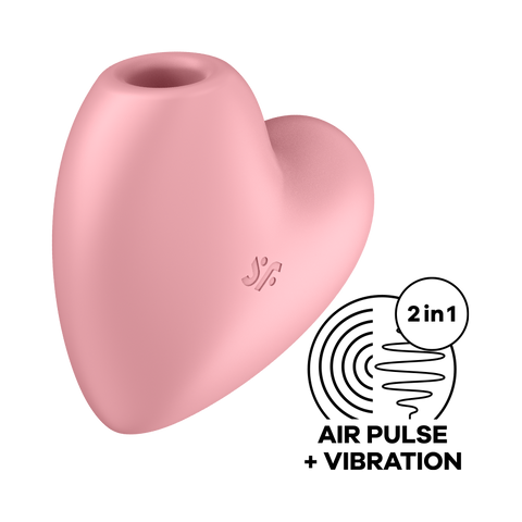 Satisfyer Cutie Heart 12 Functions USB Rechargeable Clitoral Vibrator - Clit Ticklers and Pulsators