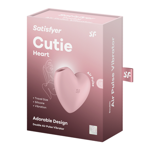 Satisfyer Cutie Heart 12 Functions USB Rechargeable Clitoral Vibrator - Clit Ticklers and Pulsators