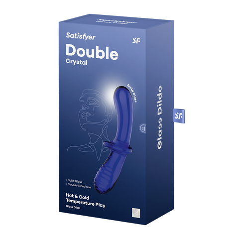 Satisfyer Double Crystal Anal and Vaginal Glass Dildo - Remote Control Vibrators