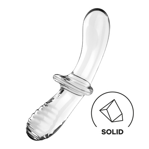 Satisfyer Double Crystal Anal and Vaginal Glass Dildo - Remote Control Vibrators
