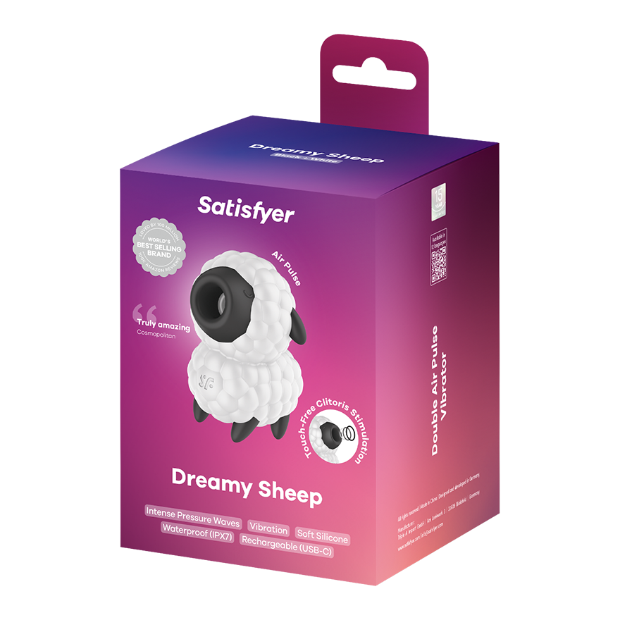 Satisfyer Dreamy Sheep Vibrating Air Pulse Stimulator Clit Ticklers and Pulsators
