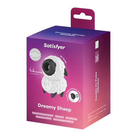 Satisfyer Dreamy Sheep Vibrating Air Pulse Stimulator - Clit Ticklers and Pulsators