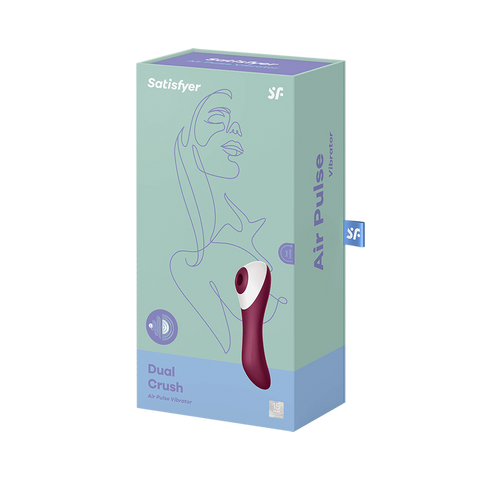 Satisfyer Dual Crush Air Pulse Clitoral and G Spot Vibrator - Clit Ticklers and Pulsators