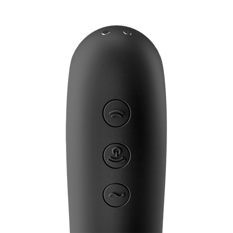 Satisfyer Dual Kiss Double Sided Air Pulse Clitoral Vibrator - Clit Ticklers and Pulsators