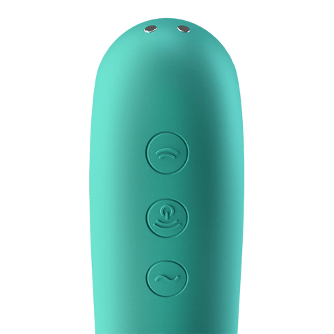 Satisfyer Dual Kiss Double Sided Air Pulse Clitoral Vibrator - Clit Ticklers and Pulsators
