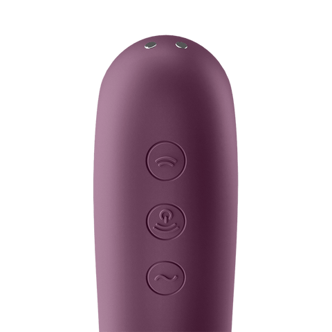 Satisfyer Dual Kiss Double Sided Air Pulse Clitoral Vibrator - Clit Ticklers and Pulsators