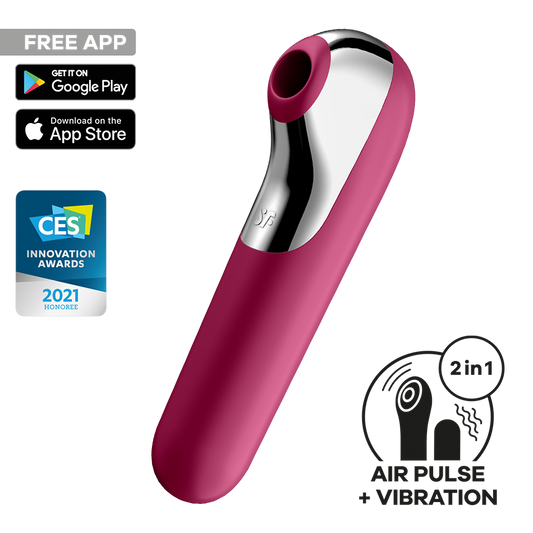 Satisfyer Dual Love Air Pulse Multi Functions Clitoral Massager - Clit Ticklers and Pulsators