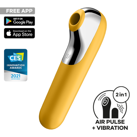 Satisfyer Dual Love Air Pulse Multi Functions Clitoral Massager - Clit Ticklers and Pulsators