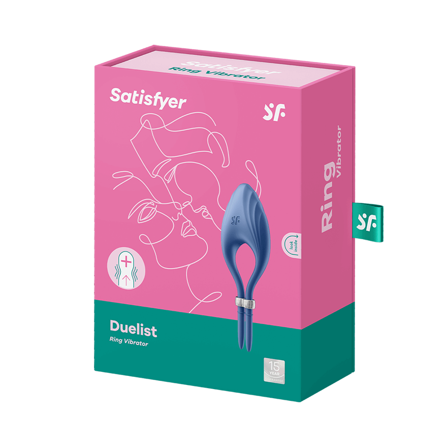 Satisfyer Duelist Silicone Vibrating Mens Cock Ring Ball and Cock Toys