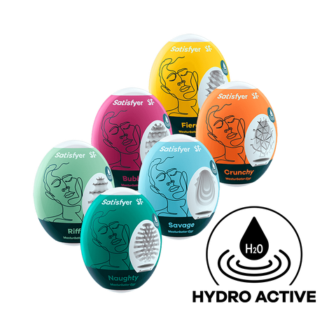 Satisfyer 6 Piece Mens Masturbator Eggs Set - Love Eggs and Kegel Exercisers