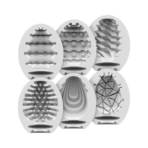 Satisfyer 6 Piece Mens Masturbator Eggs Set - Love Eggs and Kegel Exercisers