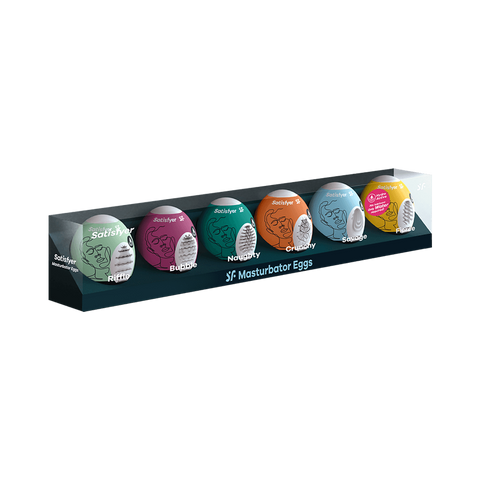 Satisfyer 6 Piece Mens Masturbator Eggs Set - Love Eggs and Kegel Exercisers