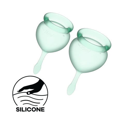 Satisfyer Feel Good Hygienic Silicone Menstrual Cups - Condoms