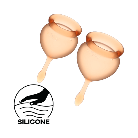 Satisfyer Feel Good Hygienic Silicone Menstrual Cups - Condoms
