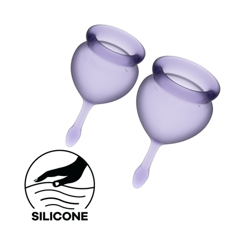 Satisfyer Feel Good Hygienic Silicone Menstrual Cups - Condoms
