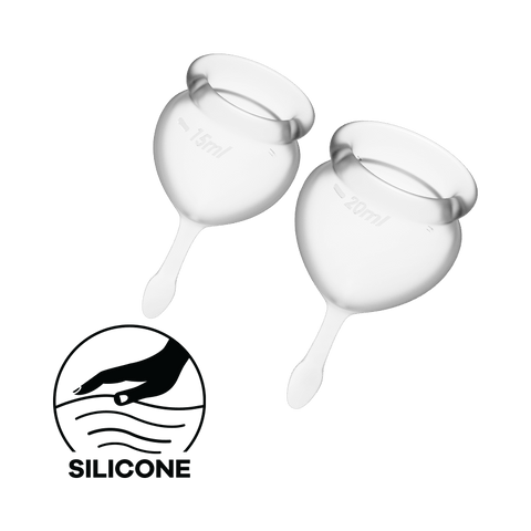 Satisfyer Feel Good Hygienic Silicone Menstrual Cups - Condoms