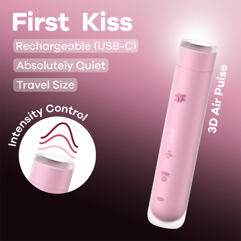Satisfyer First Kiss Multi Functions Vibrating Clitoral Vibrator - Clit Ticklers and Pulsators