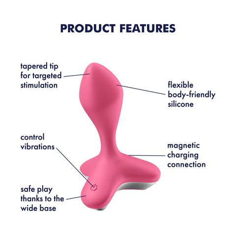 Satisfyer Game Changer Waterproof Silicone Vibrating Butt Plug - Remote Control Vibrators