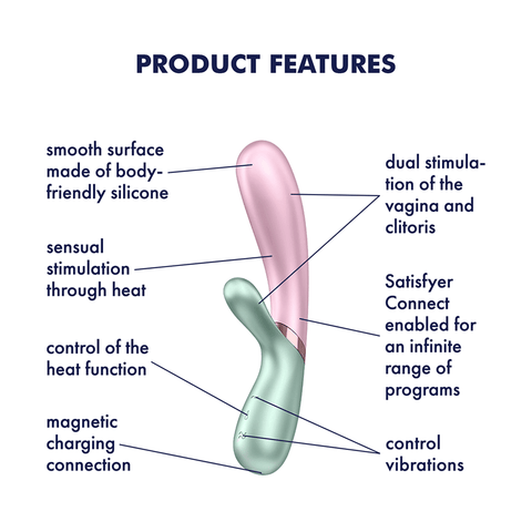 Satisfyer Hot Lover Rabbit Shape Clitoral and G Spot Massager - Finger and Tongue Vibrators