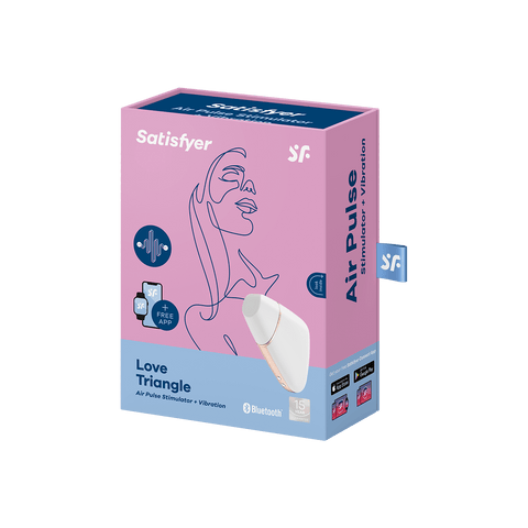 Satisfyer Love Triangle App Controlled Air Pulse Clitoral Massager - Remote Control Vibrators