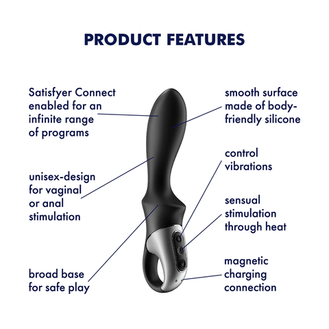 Satisfyer Heat Climax Plus Mobile App Controlled Anal Vibrator - G-Spot Vibrators