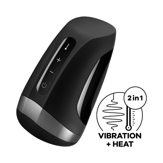 Satisfyer Men Heat Vibration Male Masturbator - Masturbators and Strokers