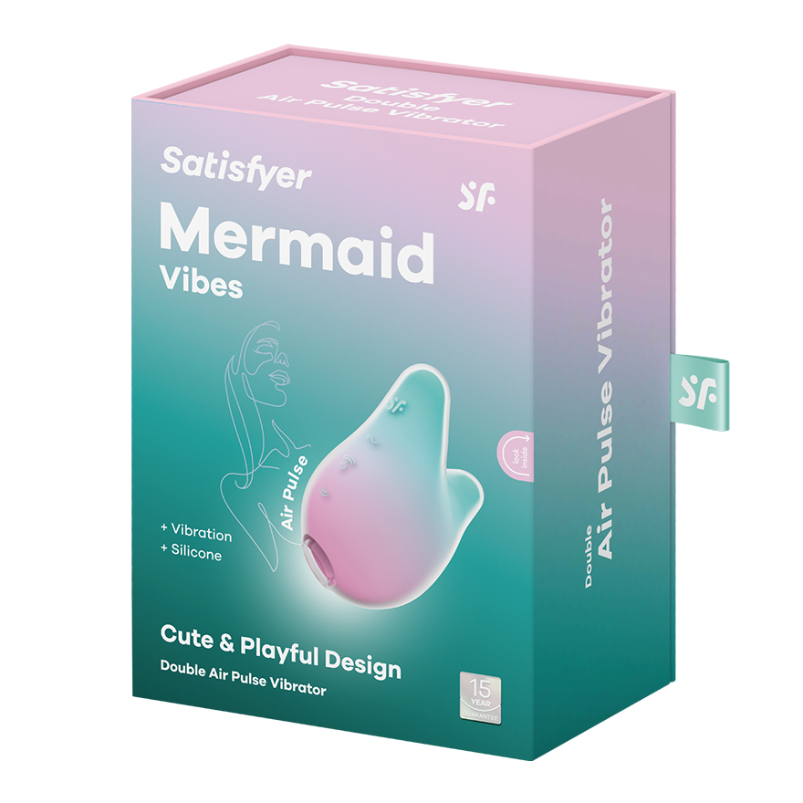 Satisfyer Mermaid USB Rechargeable Clitoral Vibrator Clit Ticklers and Pulsators