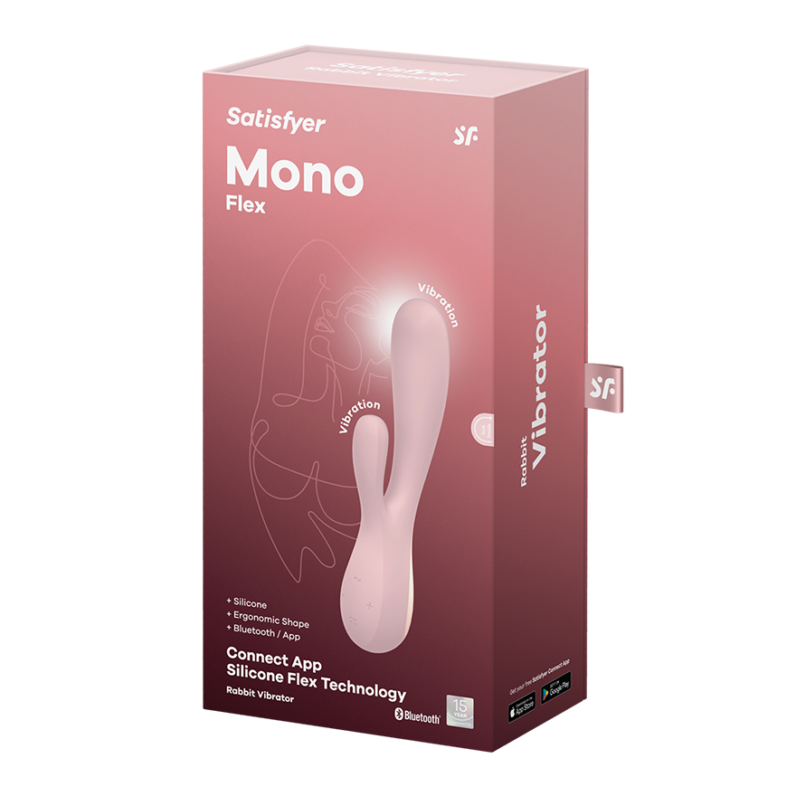 Satisfyer Mono Flex App Connected Multi Functions Rabbit Vibrator Body Wands