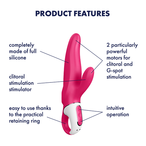 Satisfyer Mister Rabbit 12 Functions Adult Vibrator - Rabbit Vibrators