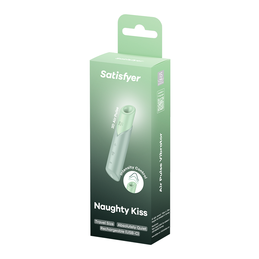 Satisfyer Naughty Kiss Rechargeable Air Pulse Clitoral Massager Clit Ticklers and Pulsators