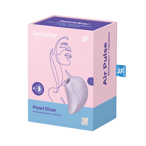 Satisfyer Pearl Diver Layon Air Pulse Clitoral Stimulator - G-Spot Vibrators