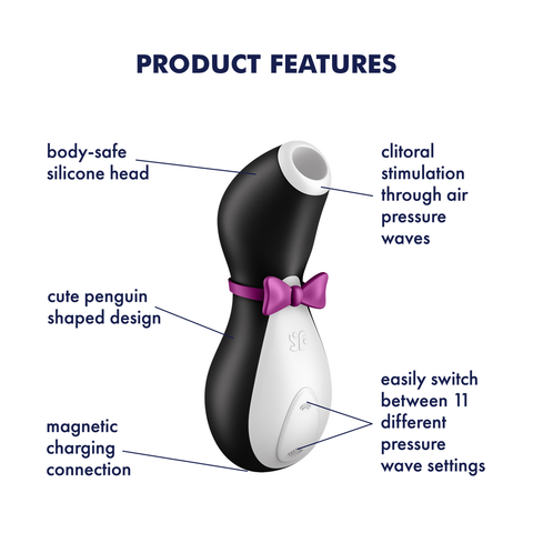 Satisfyer Pro Penguin Next Generation Clitoral Massager - Clit Ticklers and Pulsators