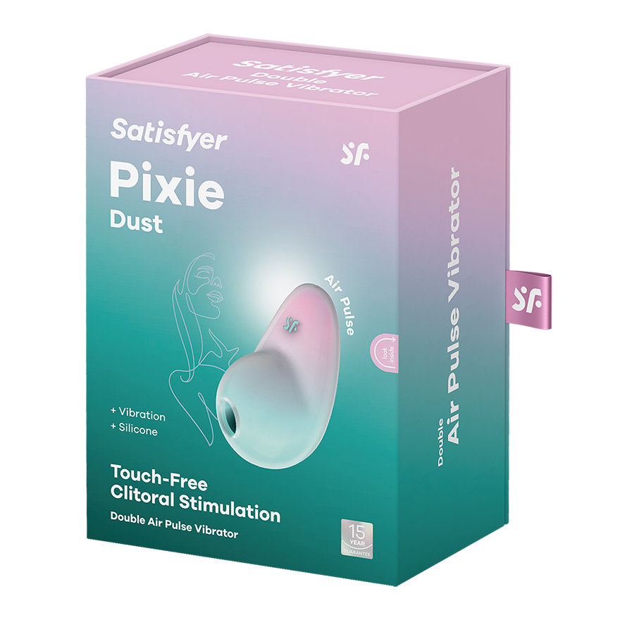 Satisfyer Pixie Dust Double Air Pulse Touch Free Clitoral Stimulator Clit Ticklers and Pulsators