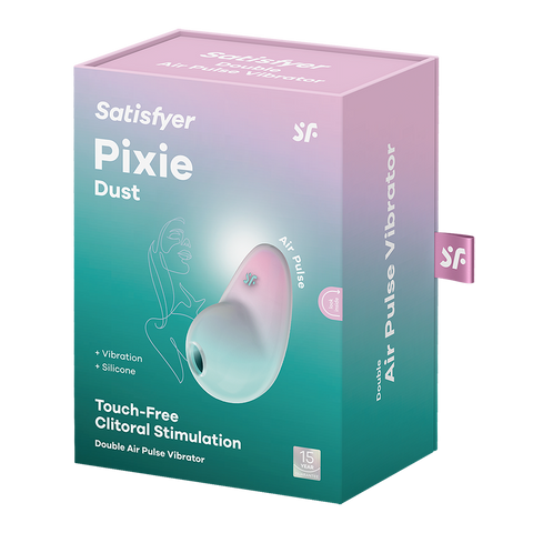 Satisfyer Pixie Dust Double Air Pulse Touch Free Clitoral Stimulator - Clit Ticklers and Pulsators
