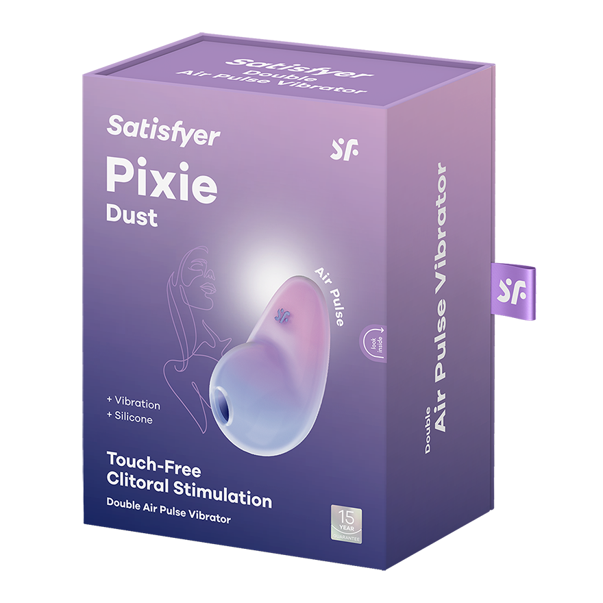 Satisfyer Pixie Dust Double Air Pulse Touch Free Clitoral Stimulator Clit Ticklers and Pulsators