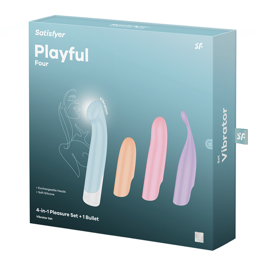 Satisfyer Playful Four Interchangeable G Spot Vibrator G-Spot Vibrators