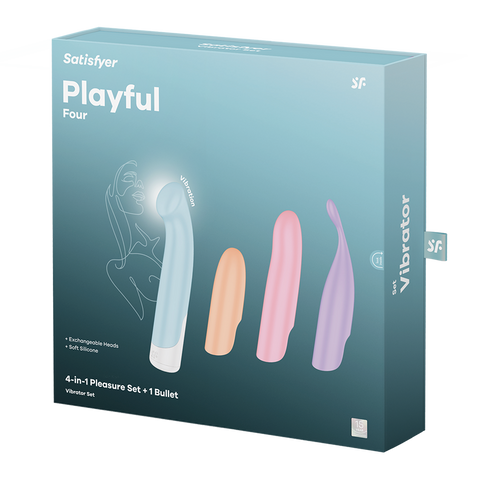 Satisfyer Playful Four Interchangeable G Spot Vibrator - G-Spot Vibrators