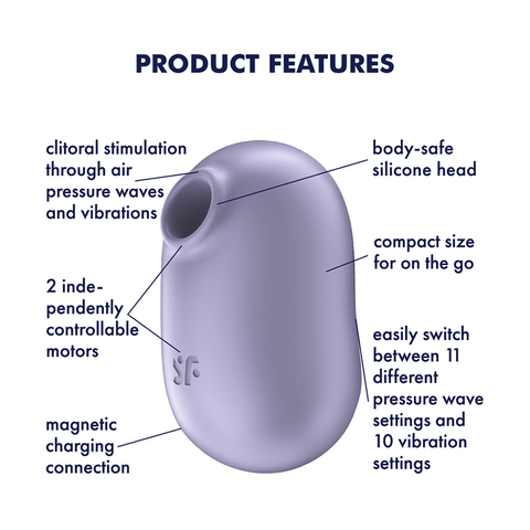 Satisfyer Pro To Go 2 Air Pulse Clitoral Massager - Clit Ticklers and Pulsators
