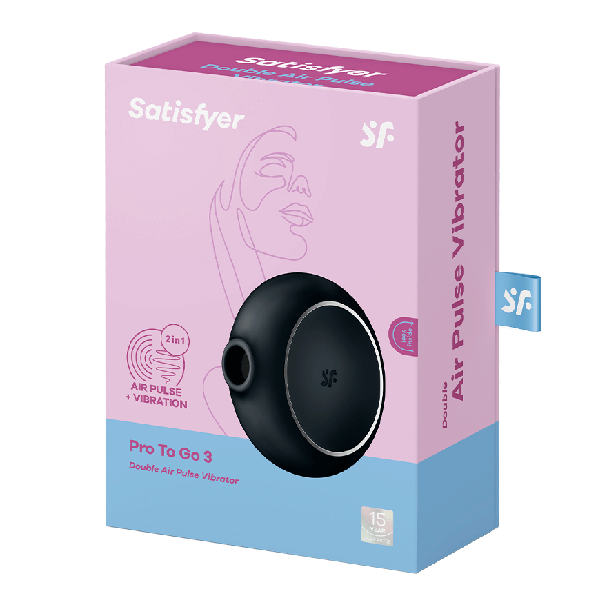 Satisfyer Pro To Go 3 Air Pulse Wave Clitoral Vibrator Clit Ticklers and Pulsators