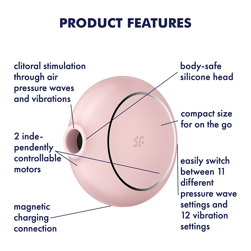 Satisfyer Pro To Go 3 Air Pulse Wave Clitoral Vibrator Clit Ticklers and Pulsators