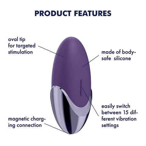 Satisfyer Purple Pleasure Layon Clitoral Vibrator - Clit Ticklers and Pulsators