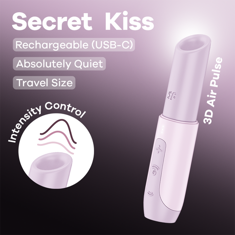 Satisfyer Secret Kiss Air Wave Multi Function Clitoral Vibrator - Clit Ticklers and Pulsators