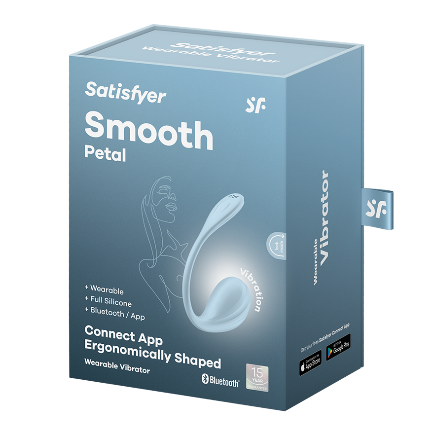 Satisfyer Smooth Petal App Control 12 Functions G Spot Vibrator Clit Ticklers and Pulsators